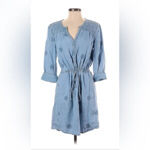 Holding Horses Blue Tencel Synch Waist dress. Size M